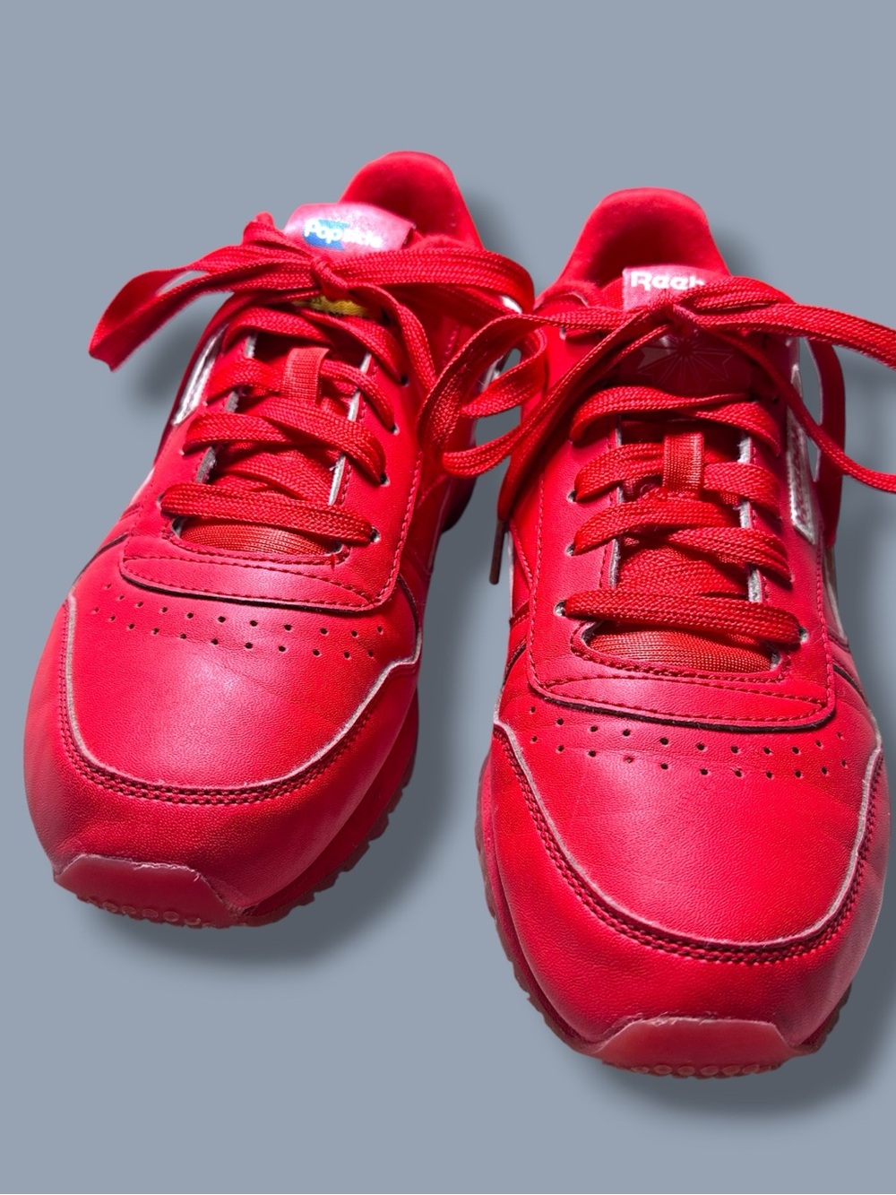 Reebok Popsicle Classic Contrast Label Sneakers in Red. Size W8 M6 - Picture 6 of 13